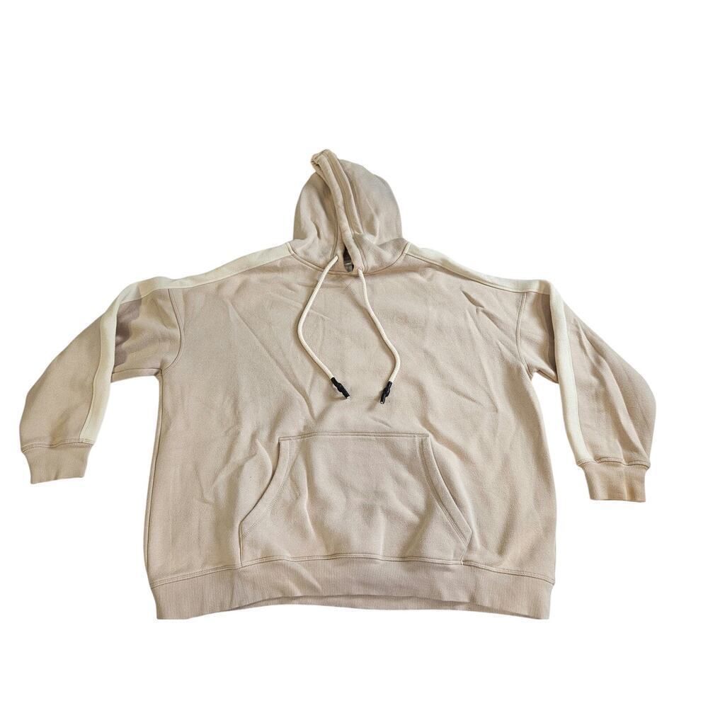 H & M Tan Oversized Hoodie Sweatshirt Cozy Large